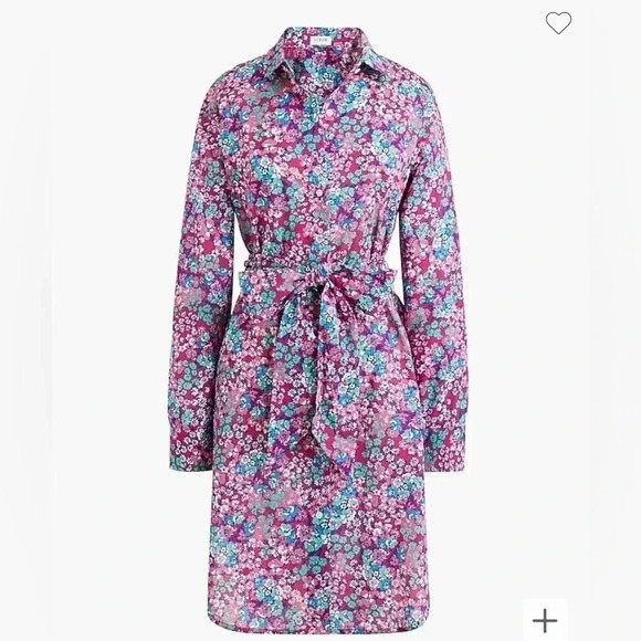 J Crew Dress Floral Magenta Beach Sundress NWT Size XS Collared Button Up - Picture 1 of 8